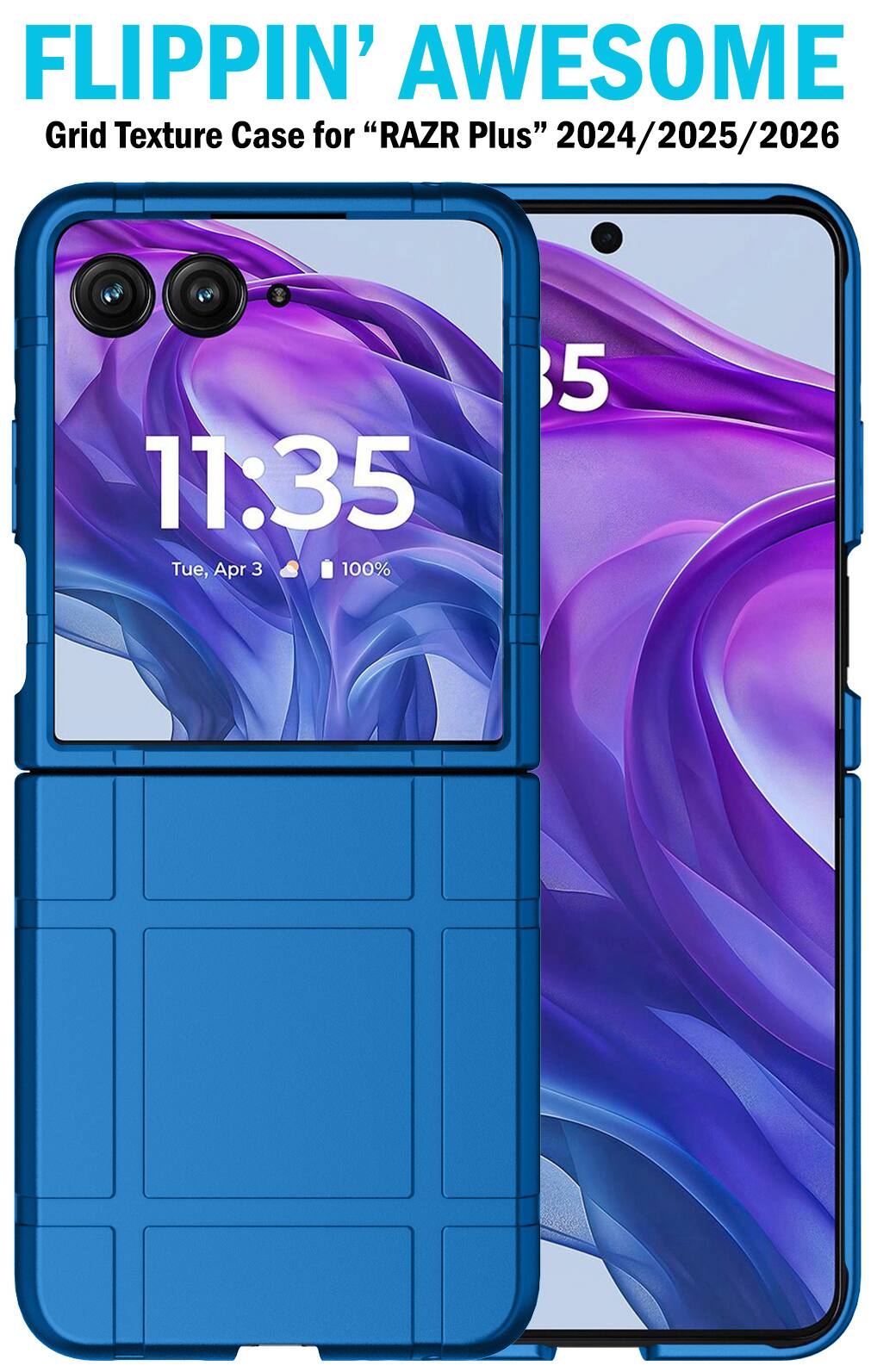 FLIPPIN' AWESOME Grid Texture Case for "RAZR Plus" 2024/2025/2026

11:35 Tue, Apr 3 100%