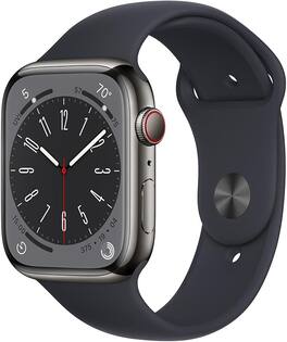 Refurbished Excellent - Apple Watch Series 8 Stainless Steel 45mm (GPS + Cellular) - Graphite - (2022)