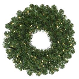 Vickerman - 60" Oregon Fir Wreath Warm White Dura-Lit 400 LED Warm White - Green