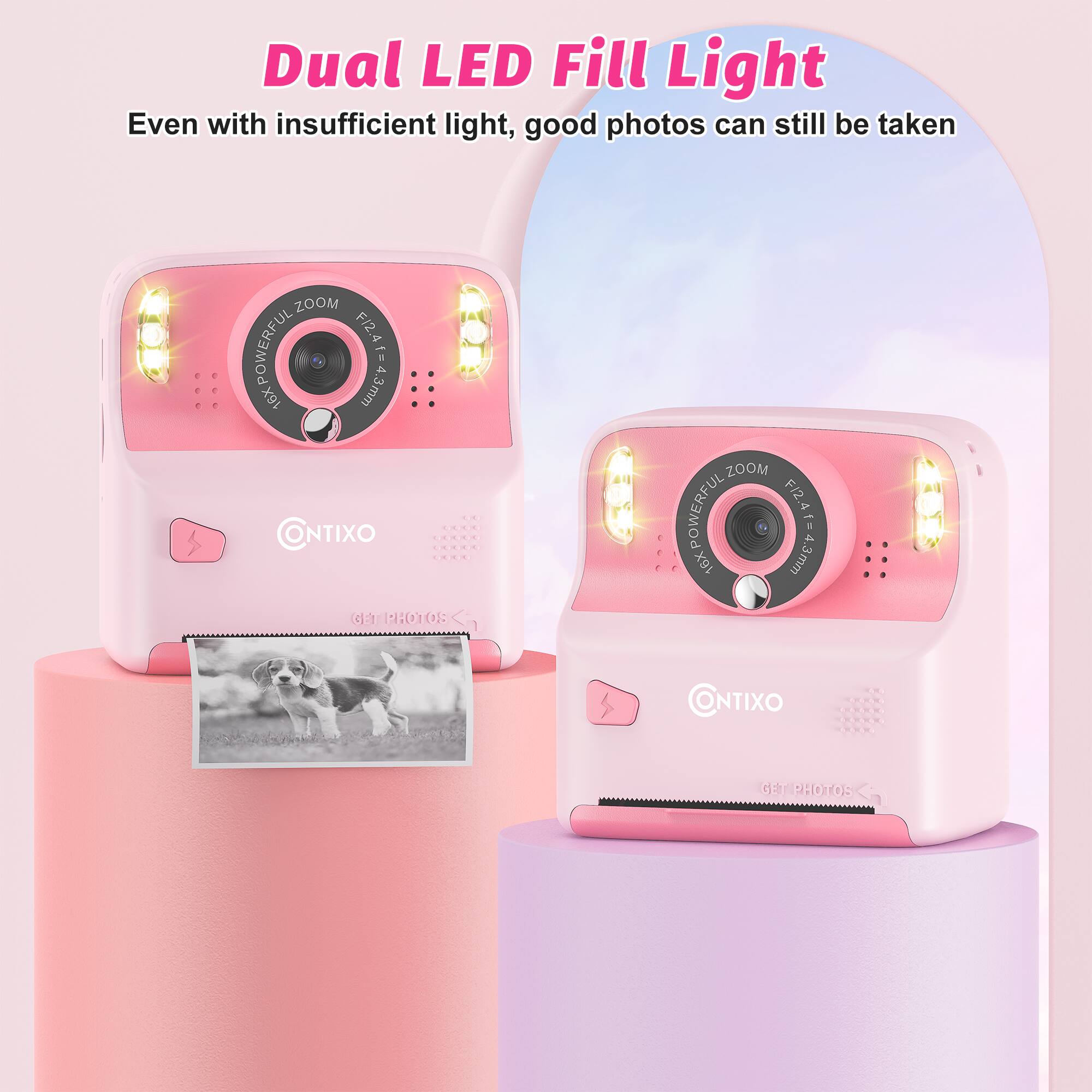 Dual LED Fill Light: Even with insufficient light, good photos can still be taken. ZOOM F/2.4 - NEXPOWERFUL 16X A.3mm CONTIXO L.. HSS LR ZOOM POWERFUL F/2.4 - 1s 16X 4.3mm (a PHOTOS CONTIXO dar PHOTOS).