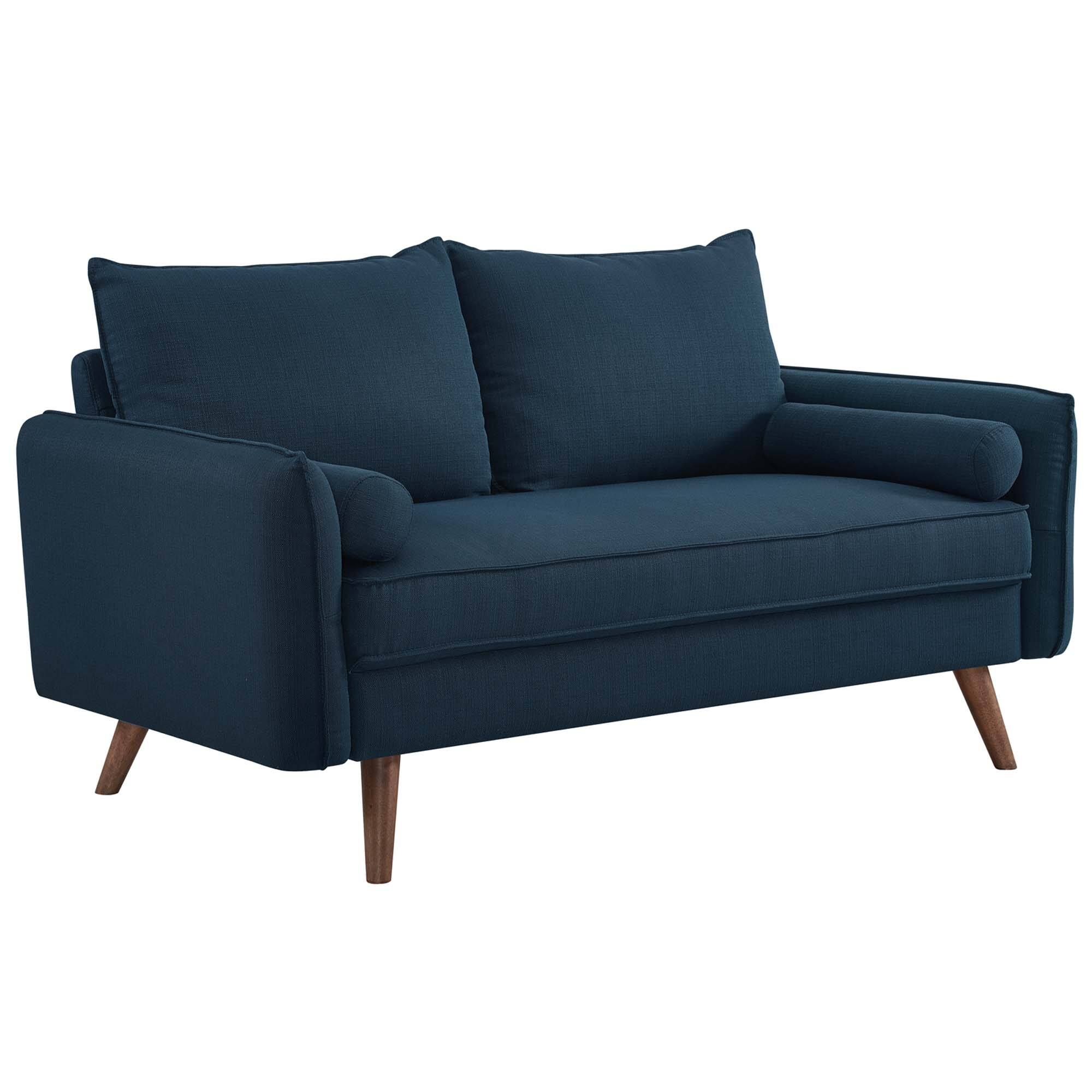 Back. Modway - Revive Upholstered Fabric Sofa and Loveseat Set by Modway - Blue.