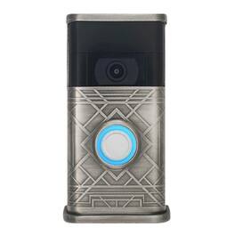 Michael Healy - Art Deco Video Doorbell Cover (Ring 2nd Gen) - Antique Pewter