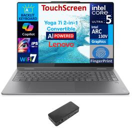 Lenovo - Yoga 7i 2-in-1 Laptop 16.0 WUXGA (Intel Ultra 5-226v, 16GB LPDDR5X, 512GB M.2 PCIe SSD, Win 11 Pro) - Luna Grey