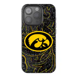 Keyscaper - NCAA - Iowa Hawkeyes Paisley Bling iPhone Case - 15 - Black