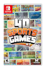 - A NINTENDO SWITCH.
- 40 SPORTS GAMES in 1
- EVERYONE 10+ ENFANTS et ADULTES 10+
- ESRB
- M MAXIMUM ENTERTAINMENT