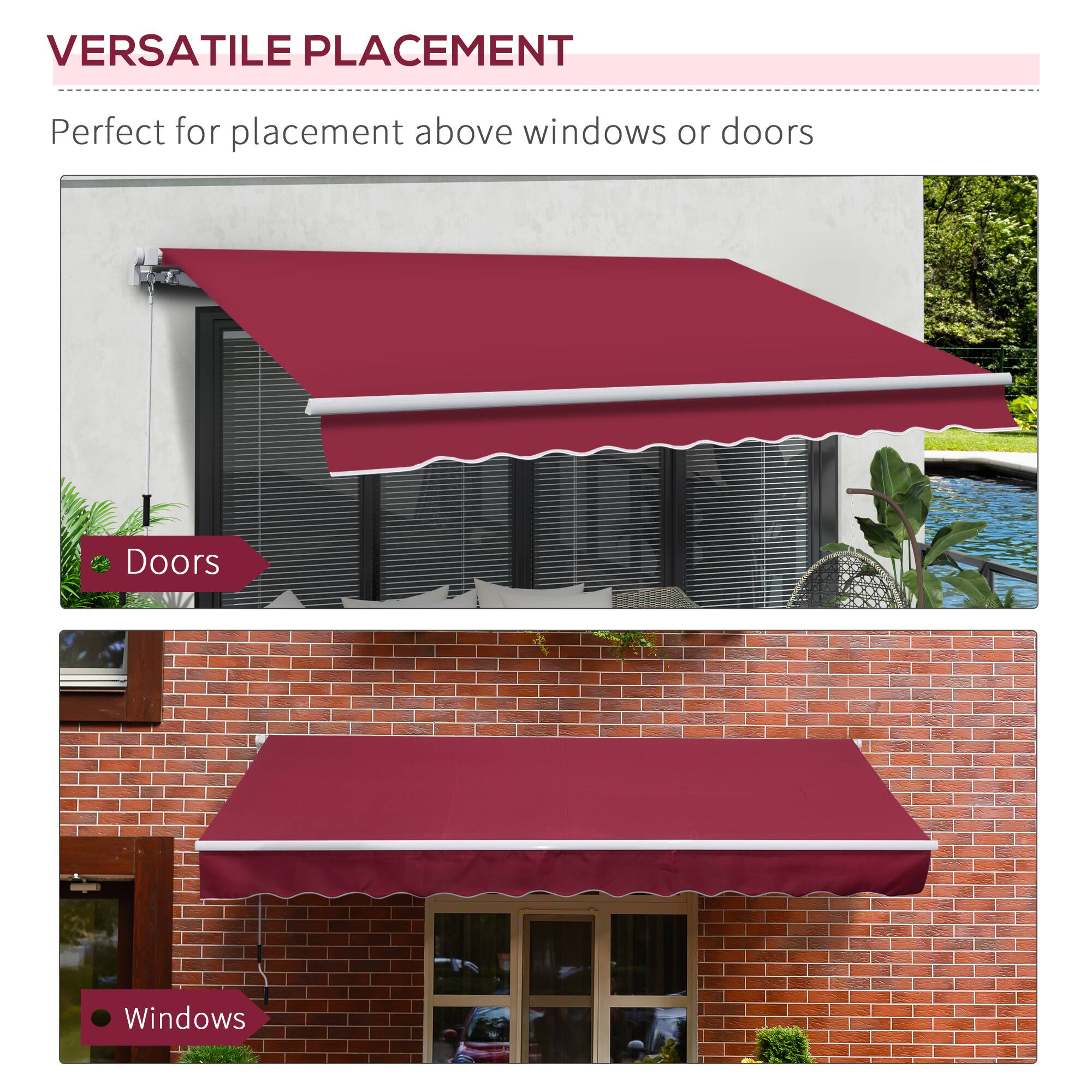 VERSATILE PLACEMENT
Perfect for placement above windows or doors
Doors
Windows