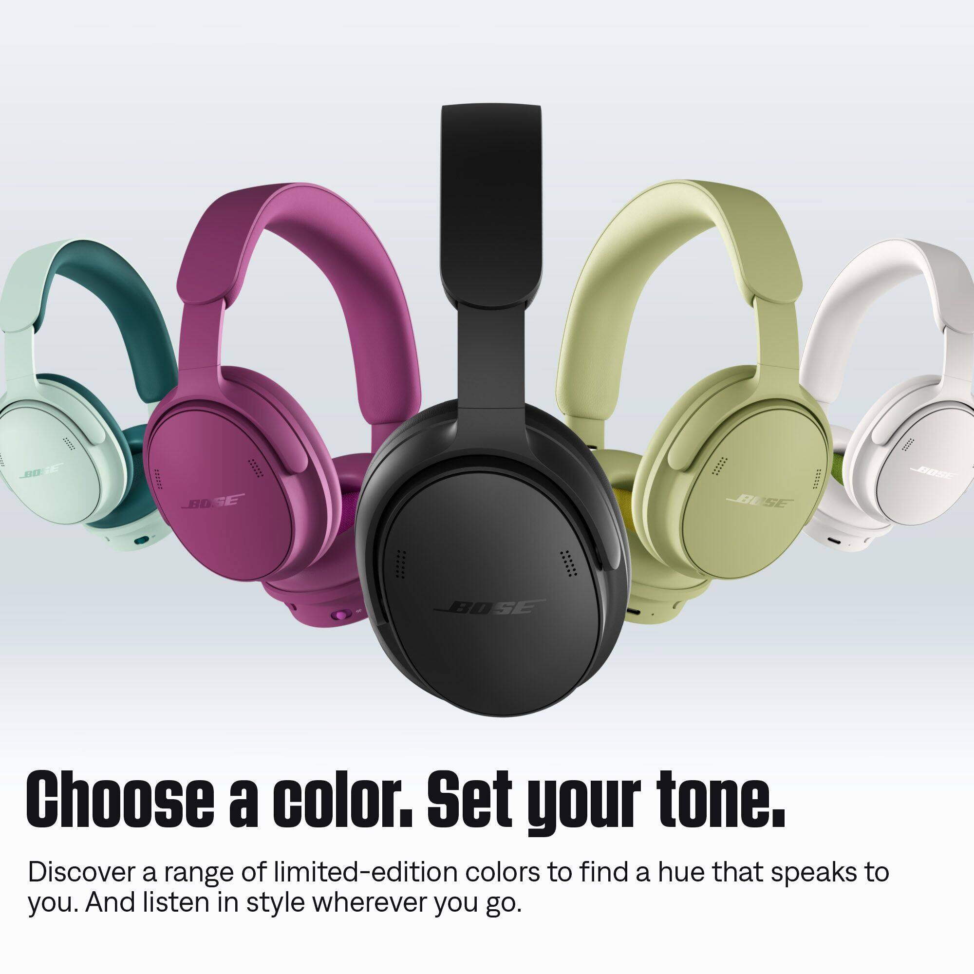 Choose a color. Set your tone. Discover a range of limited-edition colors to find a hue that speaks to you. And listen in style wherever you go.