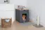Alt View 12. TRINITY - 20" Dark Gray Litter Box Enclosure End Table w/ Drawer - Dark Gray.