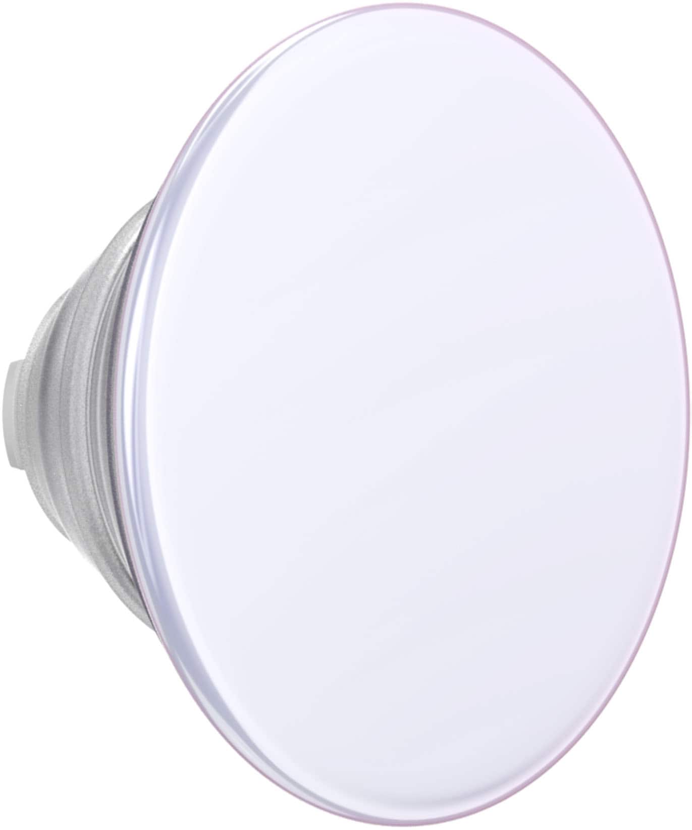 Front. PopSockets - PopTop Swappable Universal Grip for Cell Phones, TOP ONLY, Compatible with Any PopGrip Base - Iridescent White.