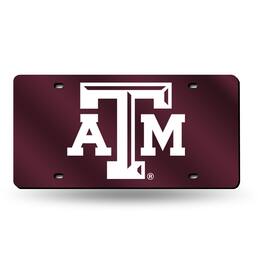 Rico Industries - Texas A&M Aggies Red Mirrored Laser Cut License Plate Laser Tag - Multi