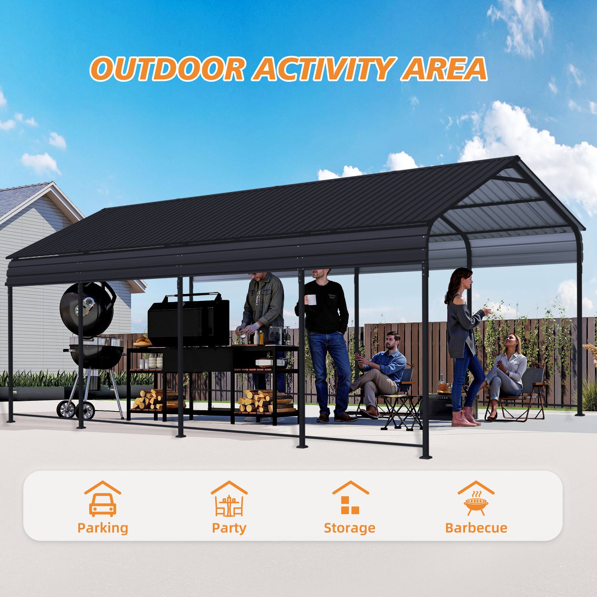 OUTDOOR ACTIVITY AREA

- Parking
- Party
- Storage
- Barbecue