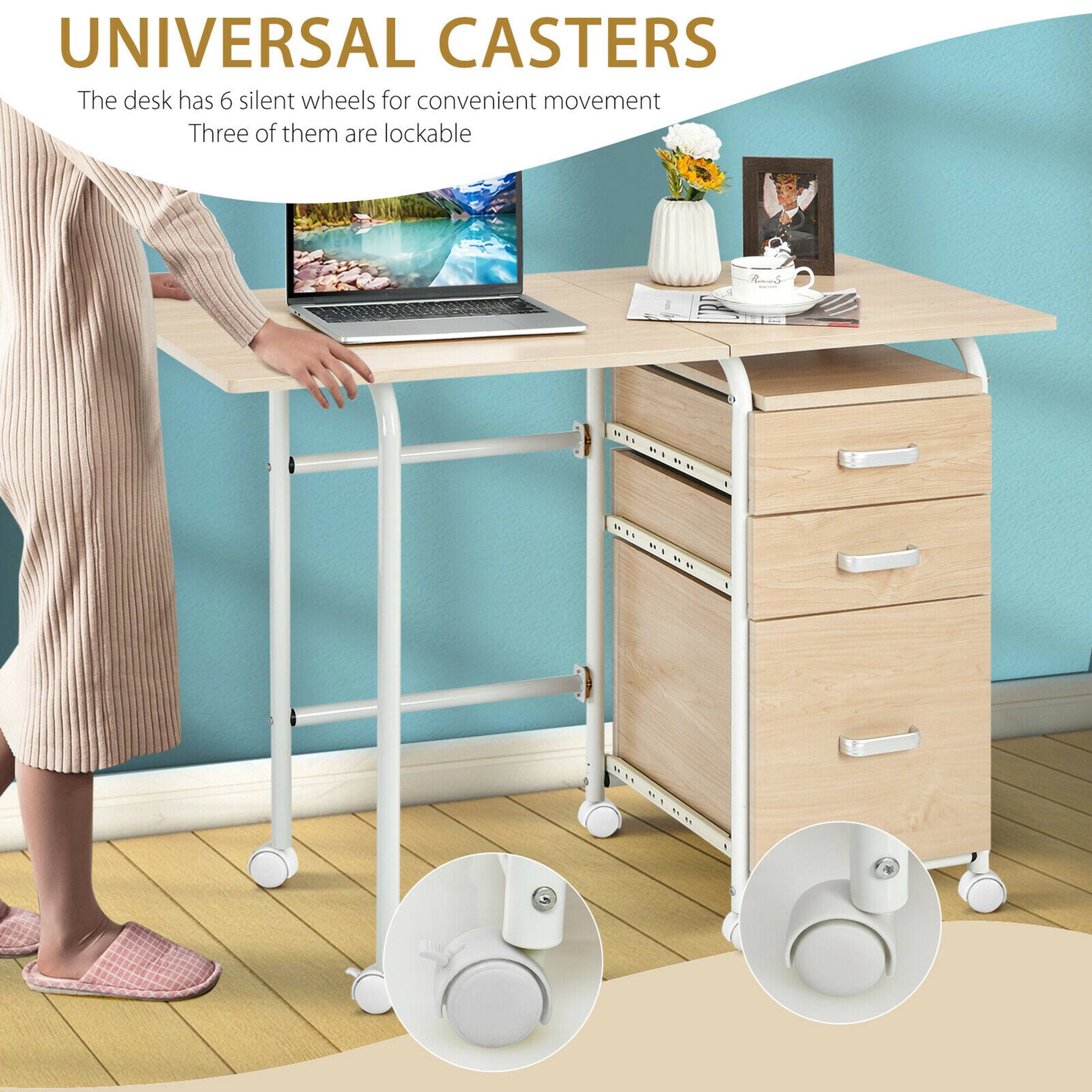 UNIVERSAL CASTERS
The desk has 6 silent wheels for convenient movement
Three of them are lockable
MIL