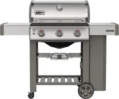 GENESIS II S310 3-Burner Liquid Propane Gas Grill  with Cover and Weber Connect Bundle - Stainless Steel