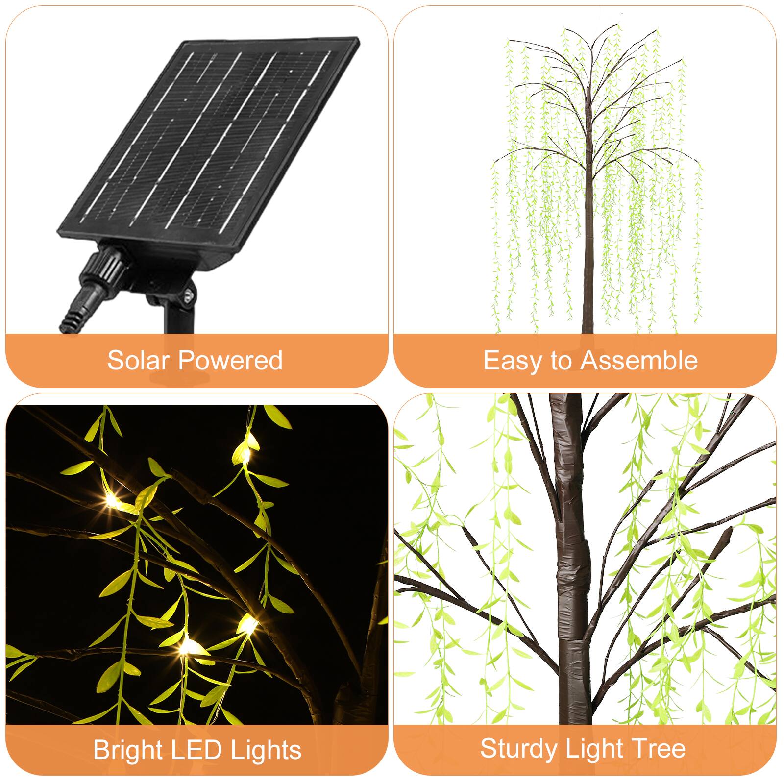 Solar Powered  
Easy to Assemble  
Bright LED Lights  
Sturdy Light Tree
