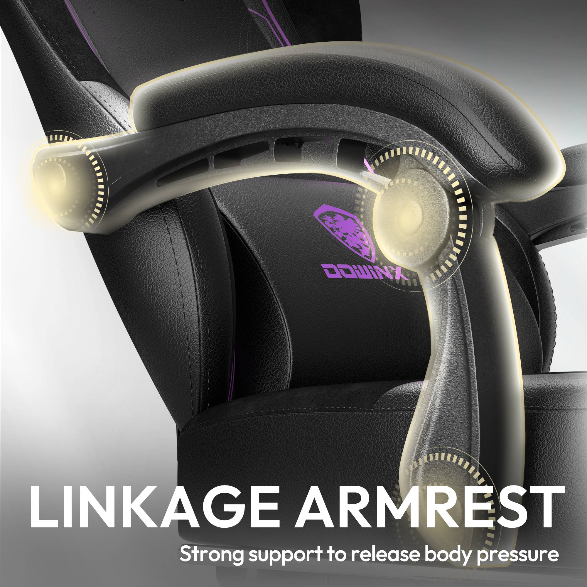 LINKAGE ARMREST  
Strong support to release body pressure