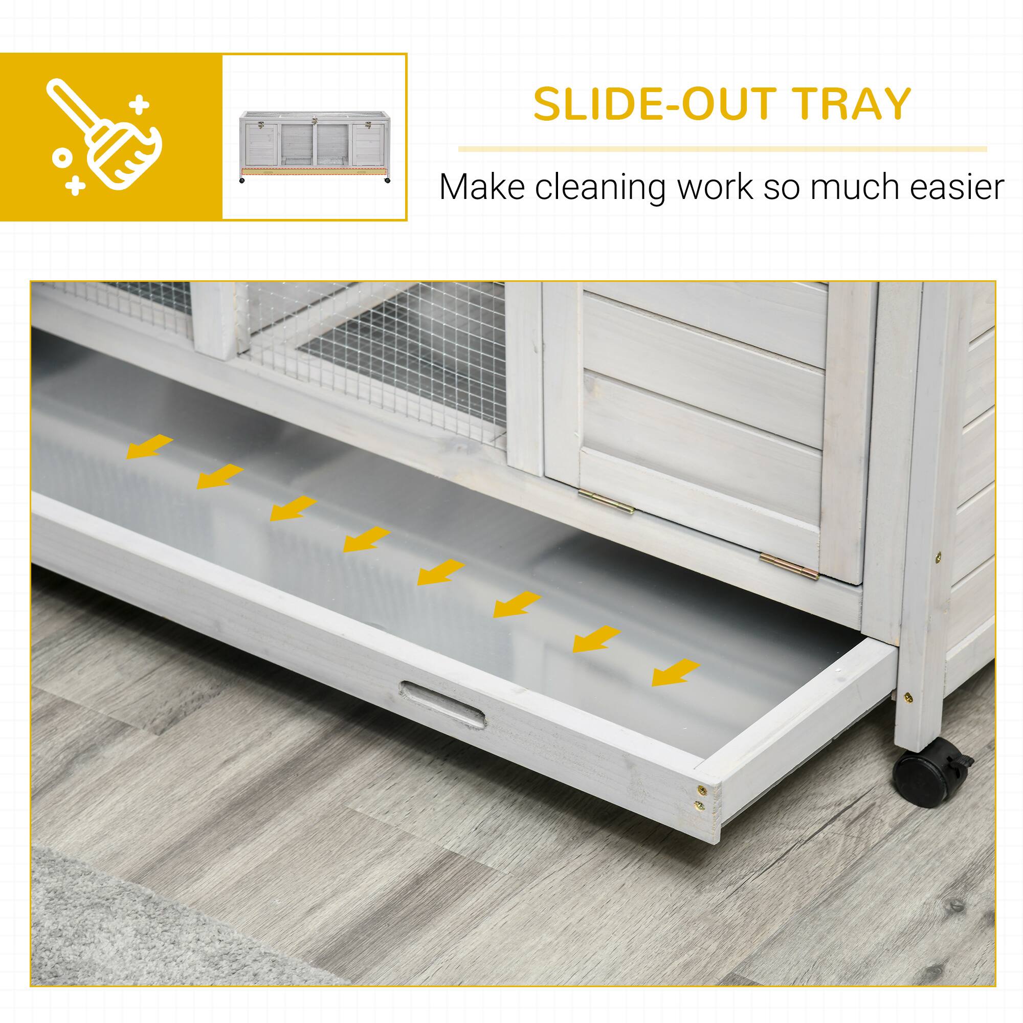 SLIDE-OUT TRAY

Make cleaning work so much easier