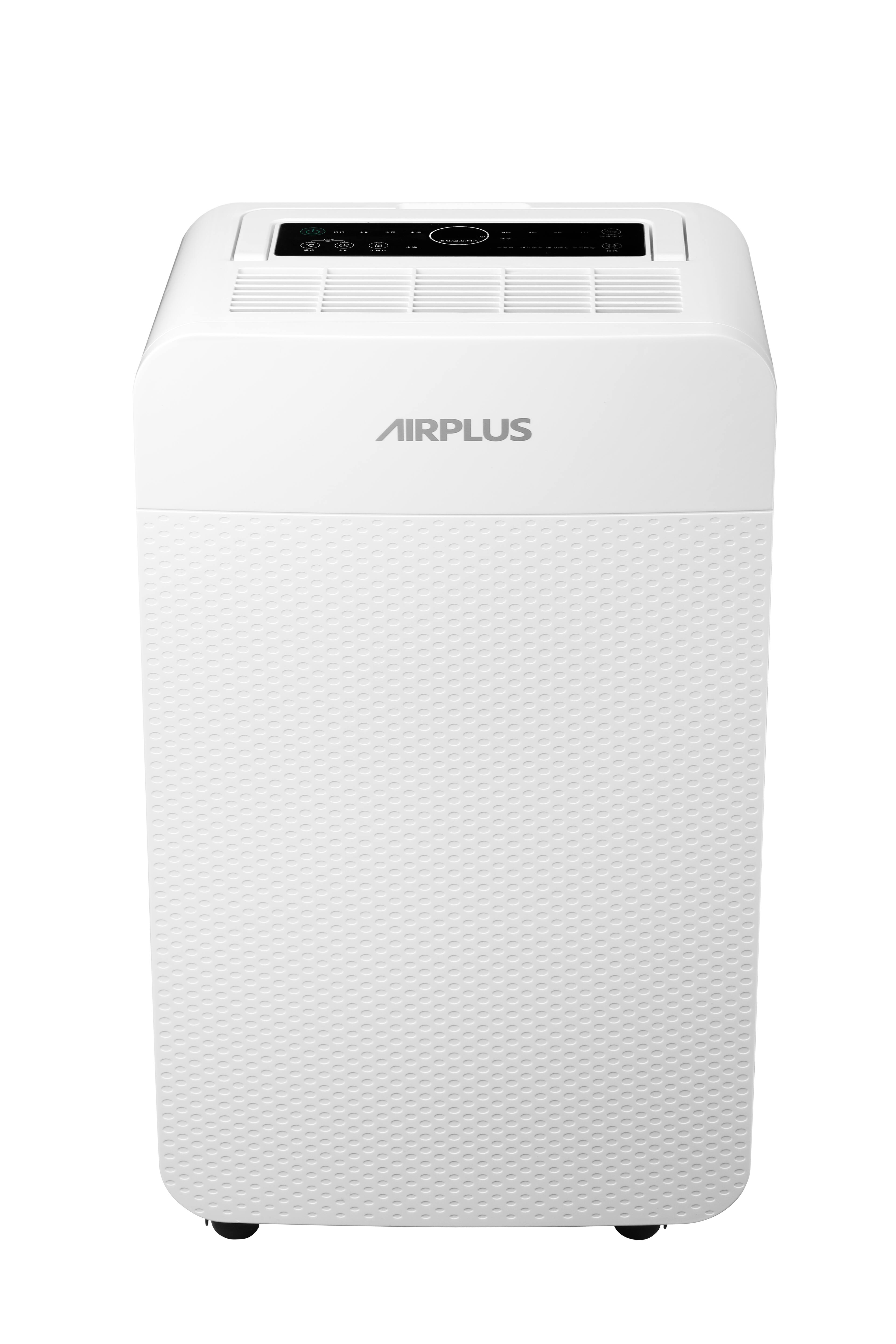 Angle. Airplus - AIRPLUS 35-Pint Dehumidifier for Home, 5.3L Tank, WiFi, Drain Hose, Timer, White.
