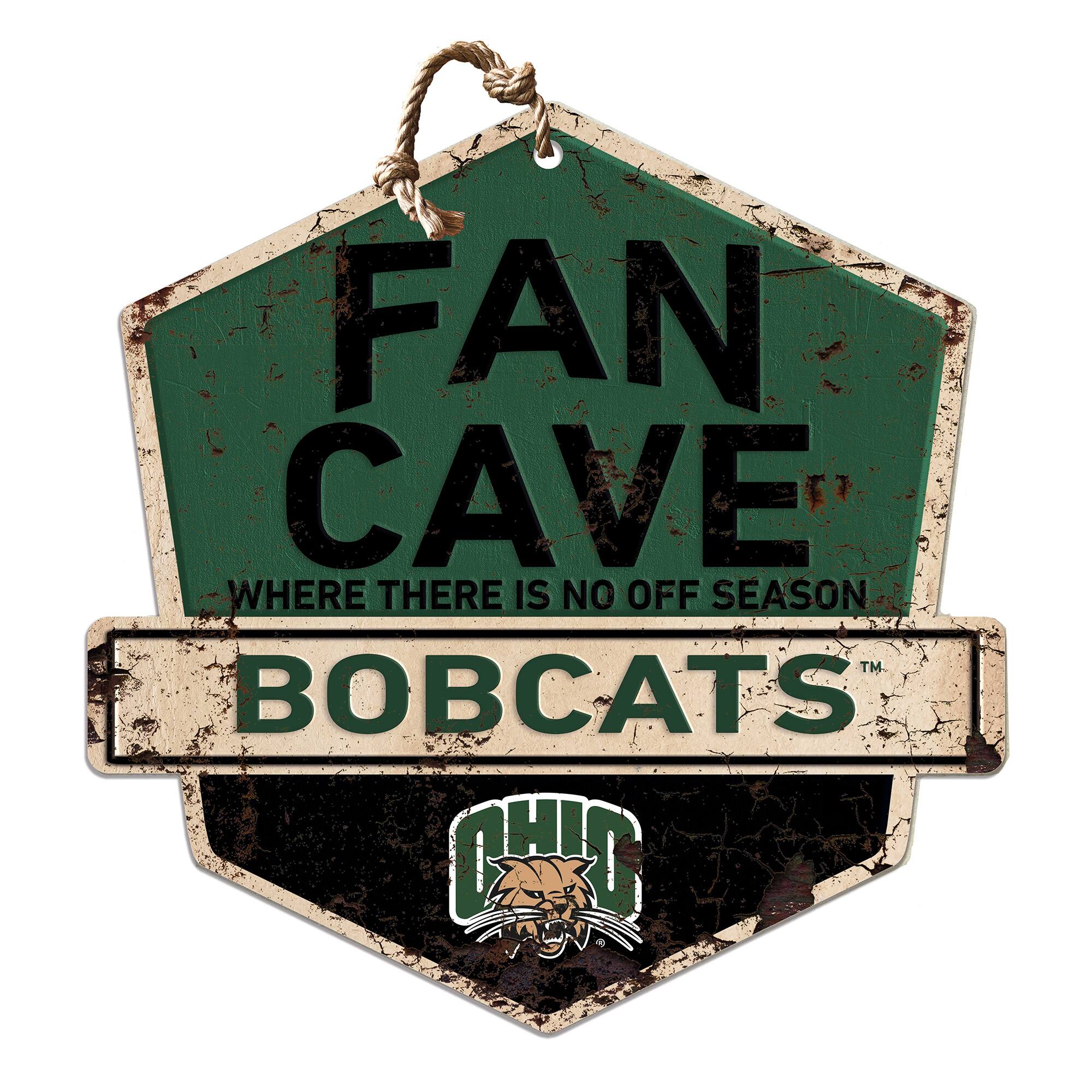 Ohio Bobcats 20'' x 20'' Fan Cave Badge Sign