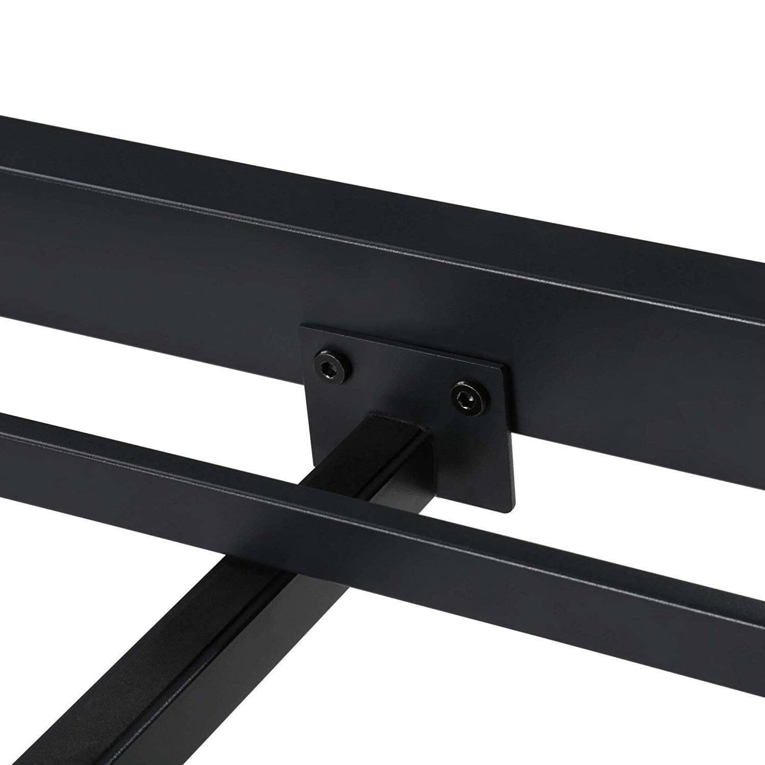 Alt View 1. Hivvago - Queen size 16-inch High Heavy Duty Metal Platform Bed Frame - Black.