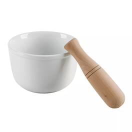 Our Table - Simply 24 Ounce Porcelain Mortar and Pestle Set - White