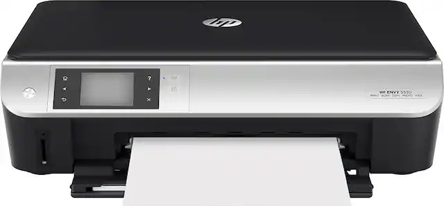 Front. HP - Refurbished Envy 5530 All-in-One Wireless All-In-One Instant Ink Ready Printer - Black/Silver.