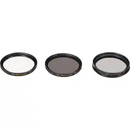 Vivitar - 3-Piece UV/CPL/ND8 62mm Filter Kit