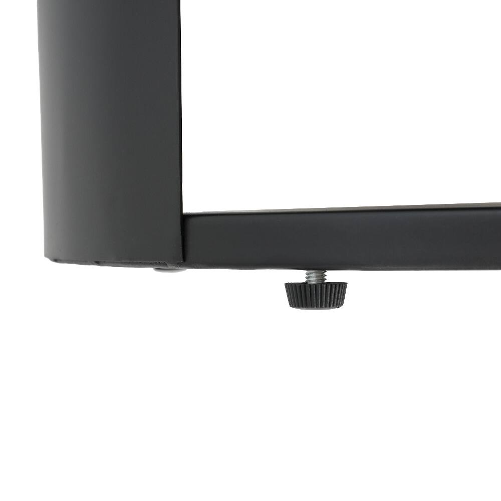 Alt View 7. Loheer - Loheer Round Side Table 3-Tier Metal End Table with Sliding Door Cabinet Matte Black Nightstand for Small Spaces - Black.