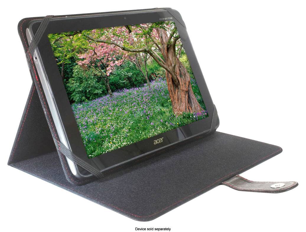 Front. Digital Treasures - Props Folio Case for Most 10" Tablets - Black.
