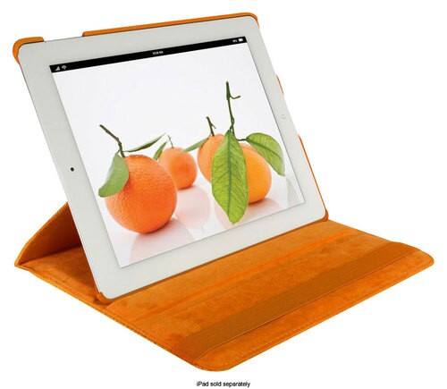 Front Standard. Digital Treasures - Props Pivot Case for Apple® iPad® 2, iPad 3rd Generation and iPad with Retina - Tangerine.