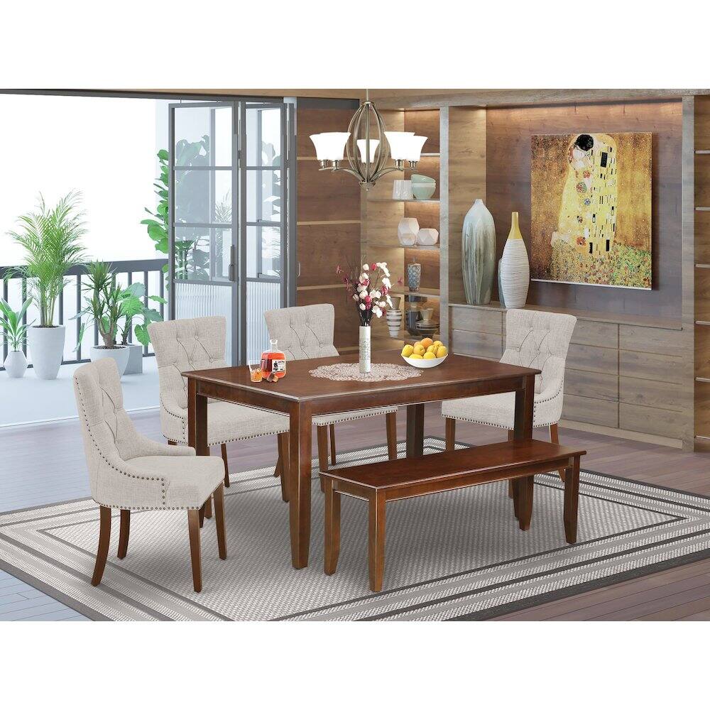 Alt View 10. East West Furniture - Dining Room Set Mahogany - Brown.