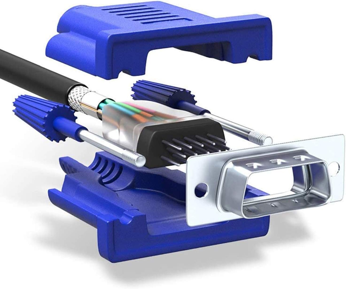 Alt View 1. Core Tech - VGA to VGA Monitor Cable with Dual Ferrite Cores - 30 ft - Blue.