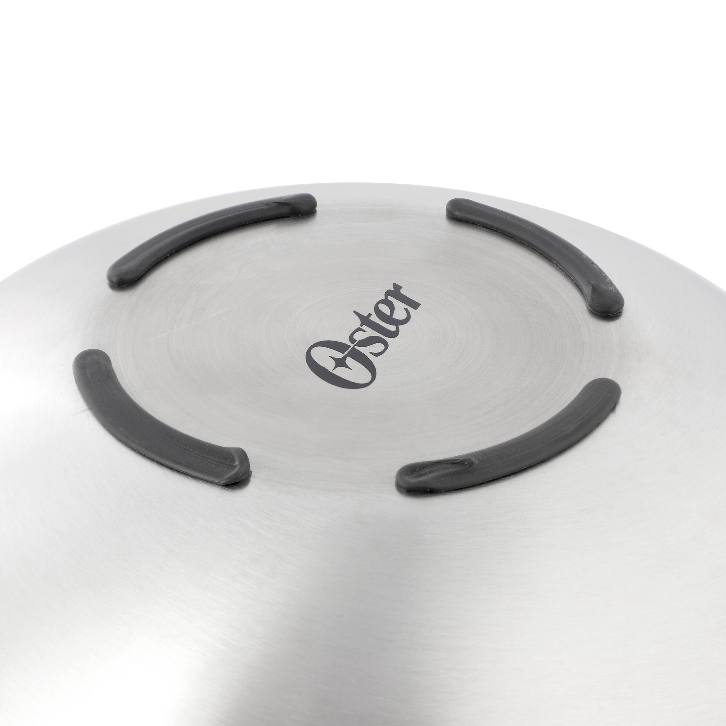 Alt View 3. Oster - Oster Corden 5 Quart Stainless Steel Mixing Bowl in Silver with Nonslip Base.