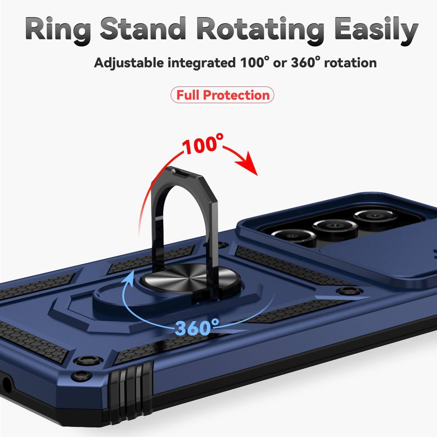 Ring Stand Rotating Easily  
Adjustable integrated 100° or 360° rotation  
Full Protection