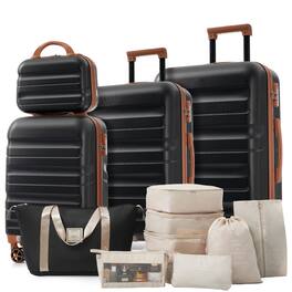 LOVMOR - ABS Hardshell Carry-On Luggage Spinner - Black