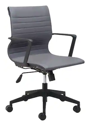 Front. Hivvago - Stacy Office Chair Dark Gray - Dark Gray.