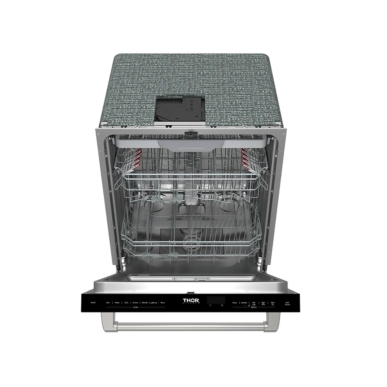 Alt View 1. Thor Kitchen - 24" Top Control Built-In Dishwasher Stainless Steel Tub with 3rd Rack, 47 dBA - Matte White.