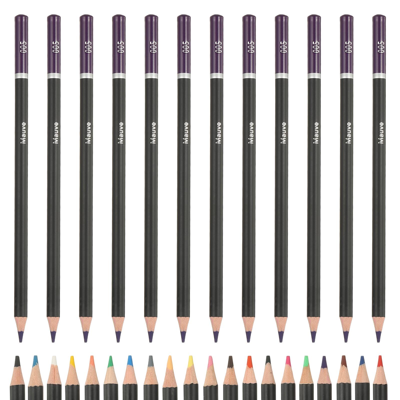 Unique Bargains - Colored Pencils, Oil-Based Drawing Pencils for Adult Coloring Books, Artists, Beginners, 12pcs - Purple price history on PriceWatchPro