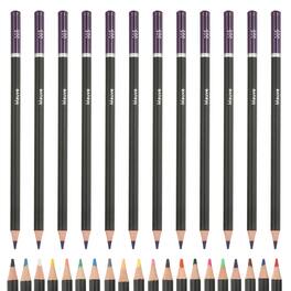Unique Bargains - Colored Pencils, Oil-Based Drawing Pencils for Adult Coloring Books, Artists, Beginners, 12pcs - Purple