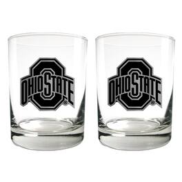 Great American Products - Ohio State Buckeyes 15oz. Legacy Rocks Glass Set - Multicolor