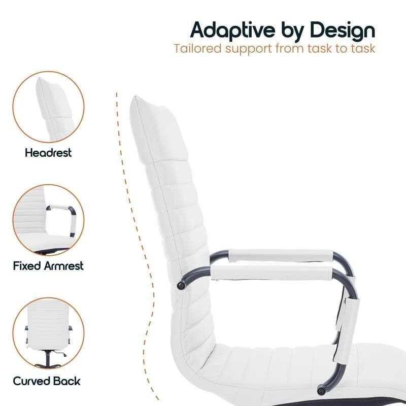 Adaptive by Design  
Tailored support from task to task  

Headrest  
Fixed Armrest  
Curved Back