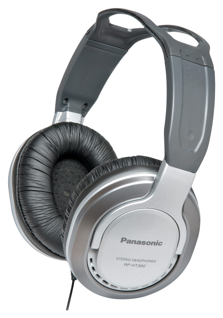 Best Buy: Panasonic Over-the-Ear Headphones Silver/Black RP-HT360