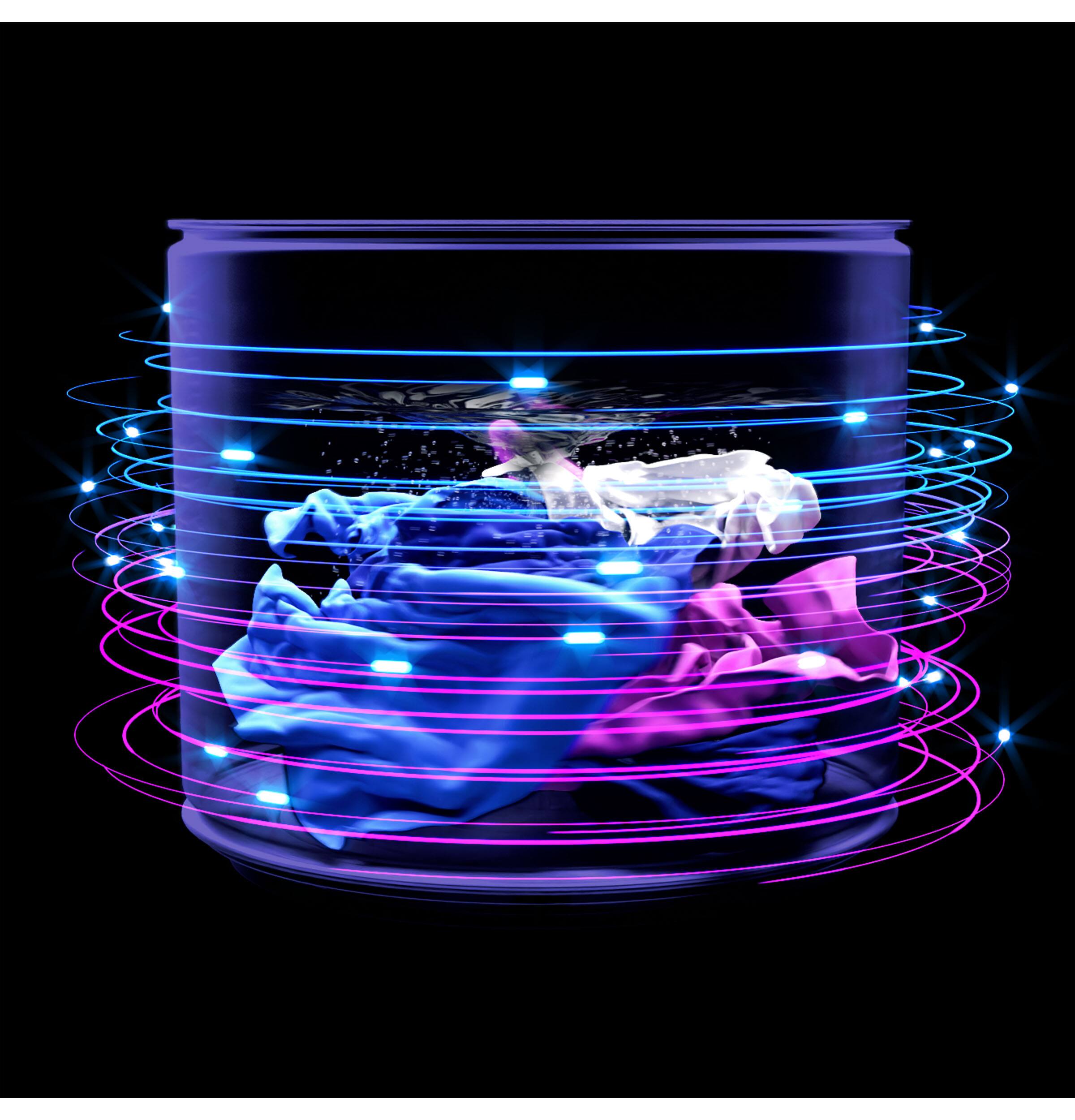 Alt View 21. GE Profile - 5.4 Cu. Ft. High-Efficiency Smart Top Load Washer with Adaptive SmartDispense - Sapphire Blue.