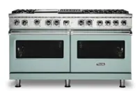 Viking - 5-Series Dual Fuel Self-Clean 60"W Sealed Burner Range - Splash - Front_Zoom