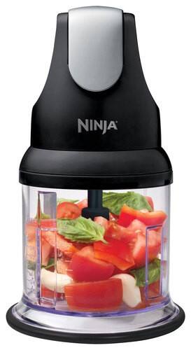 Front Standard. Ninja - Chopper with Four 16-Oz. Prep Bowls - Black.