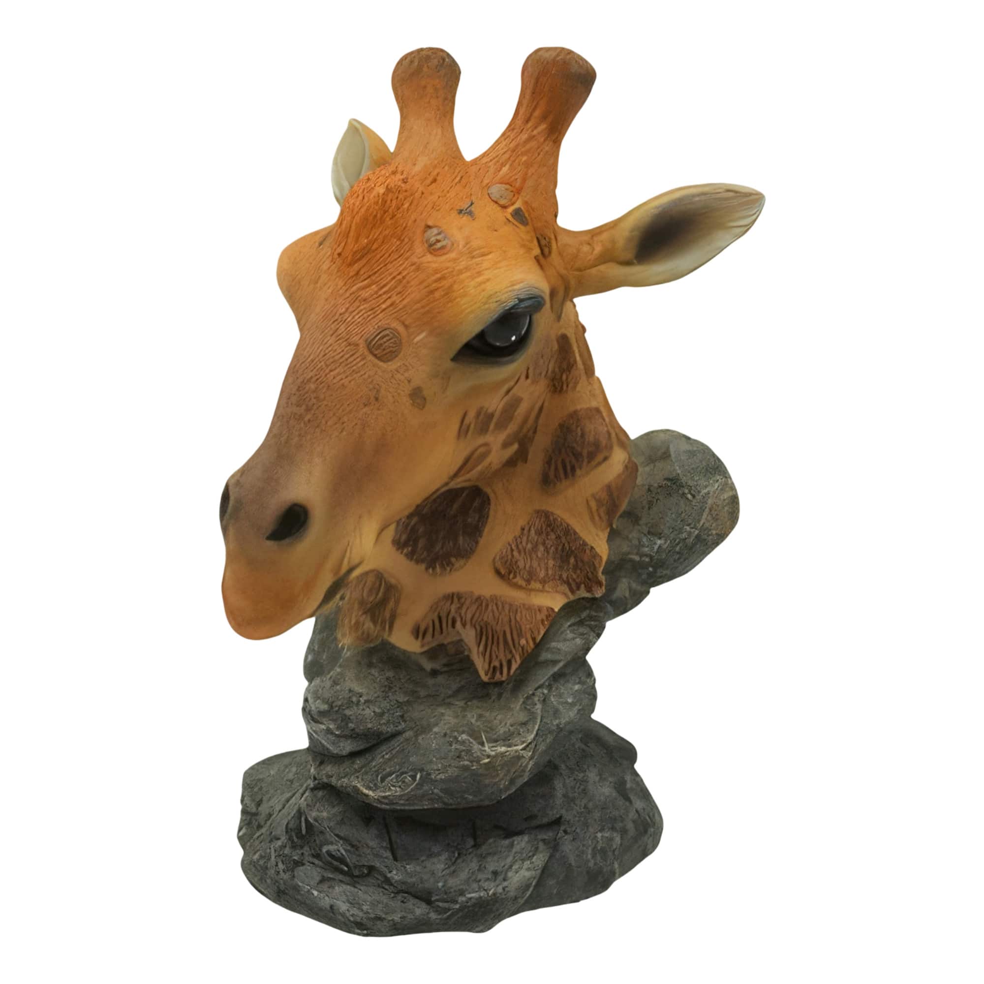 Front. FC Design - FC Design 4.75"H Giraffe Bust Figurine Statue Office Desk Tabletop Home Decor Gift - Multi-Color.