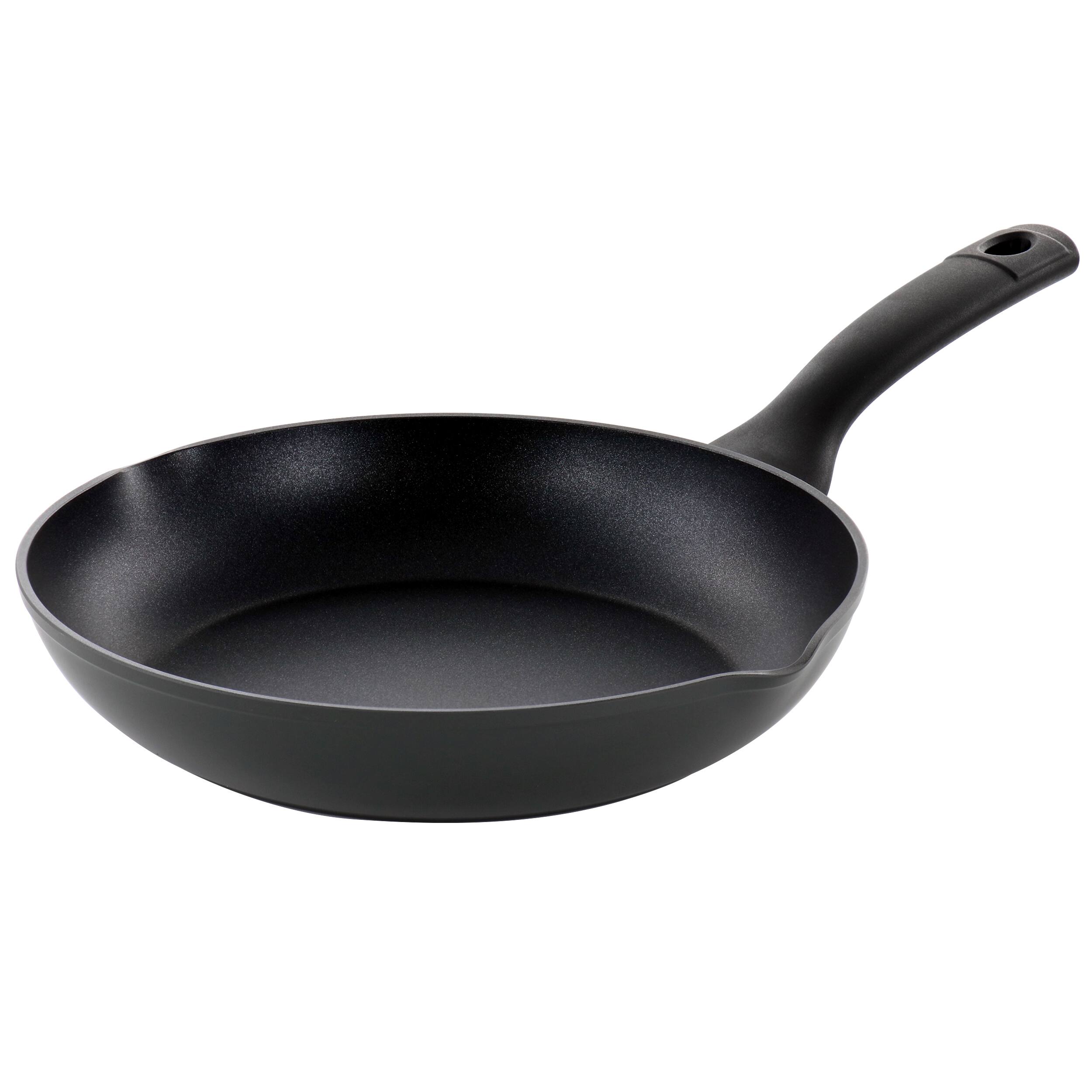 Front. Oster - Oster Kingsway 9.5 Inch Aluminum Nonstick Frying Pan in Black - Black.