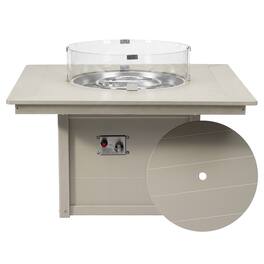 WestinTrends - Helios 42" Modern Outdoor Patio Propane Square Fire Pit Table - Sand
