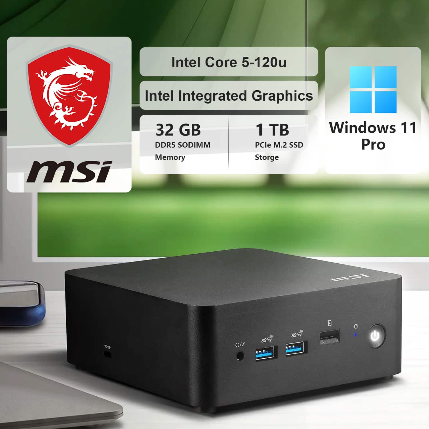 MSI Cubi NUC Mini Desktop Intel Core 5 120U 16GB RAM 256GB SSD
