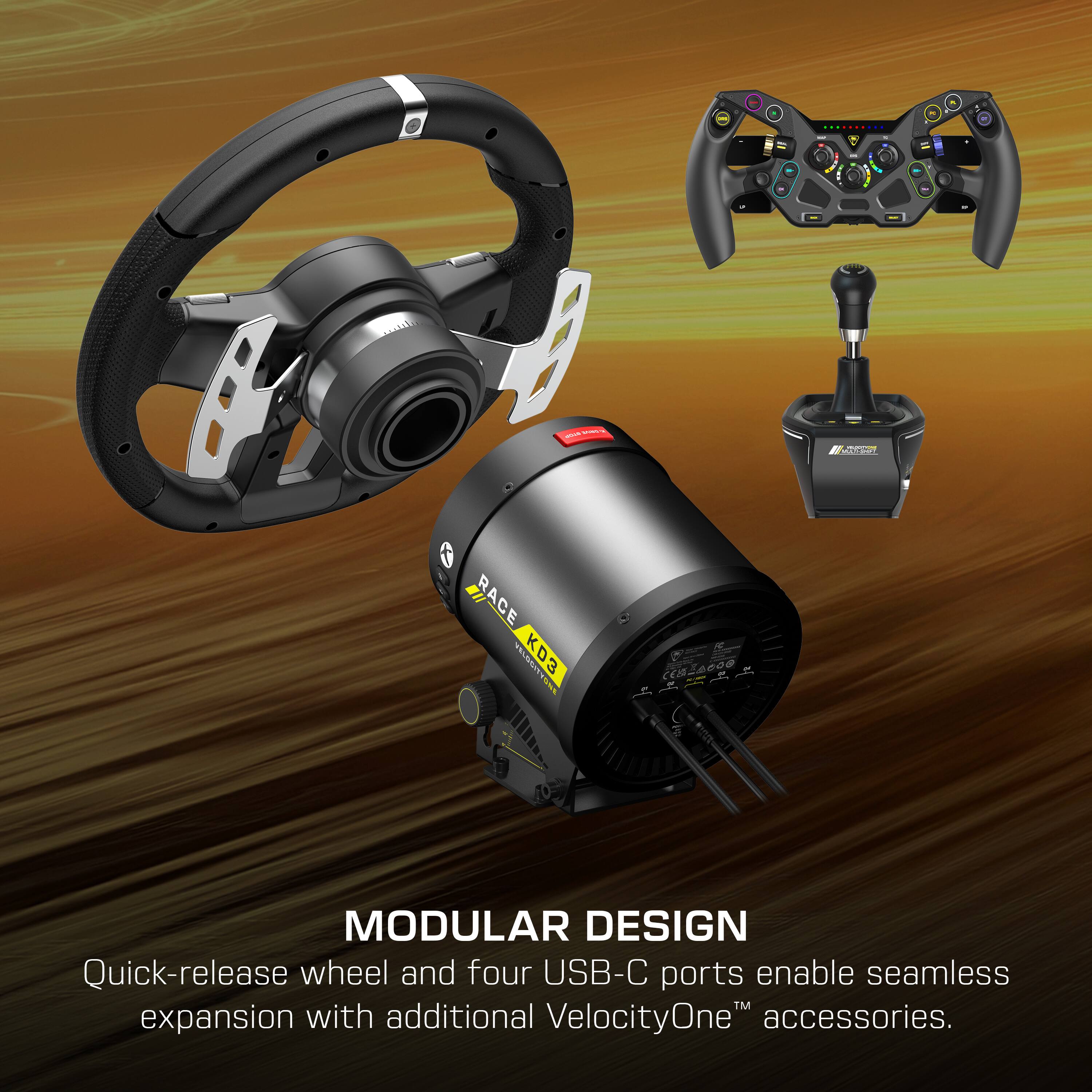 - ! 1 : A RACE MSTS KD3 TOME : Cn2A608 - 44R44 i MODULAR DESIGN Quick-release wheel and four USB-C ports enable seamless expansion with additional VelocityOne™ accessories.