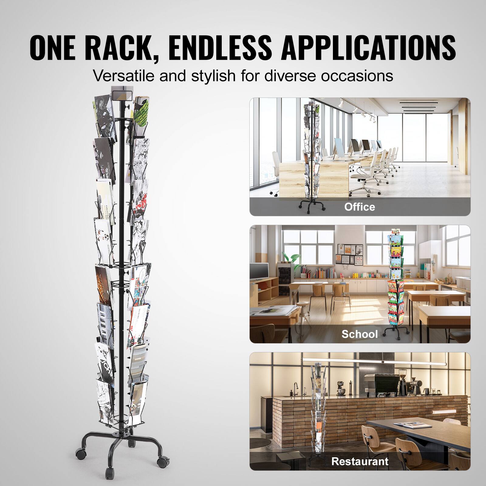 ONE RACK, ENDLESS APPLICATIONS  
Versatile and stylish for diverse occasions  

Office  
School  
Restaurant